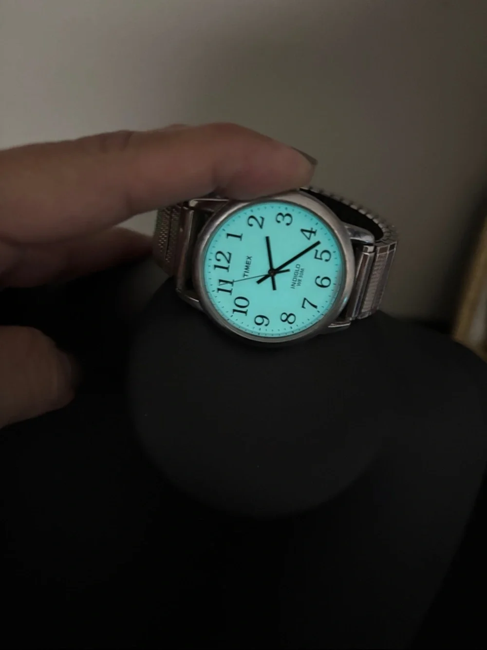 Timex Silver Indiglo Y2K Watch Retro  White Dial Lights Up WORKING Expansion